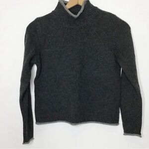Woolrich 100% wool mock neck sweater gray small